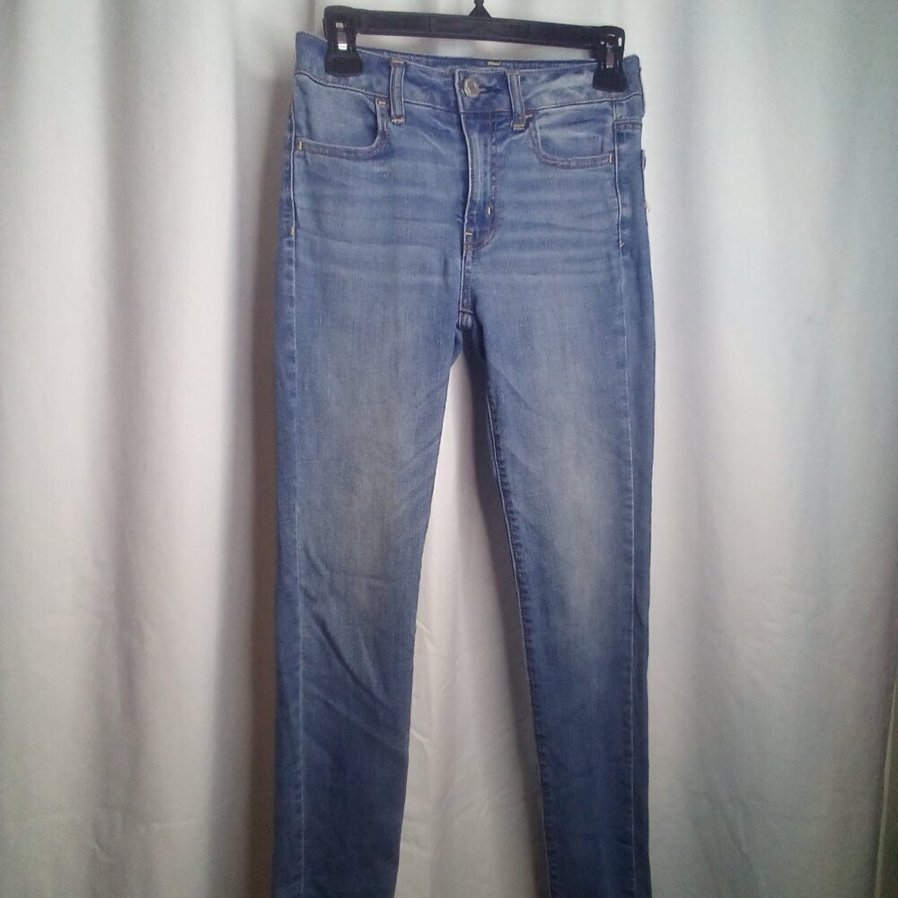 American Eagle Jeans 2 Women Hi-Rise Jegging Super Stretch Blue